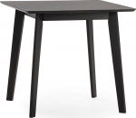 HOMN LIVING Pomago Dining Table, 80 x 80 cm, Black, Solid Wood, 80 cm (Width), 80 cm (Depth), 75 cm (Height)