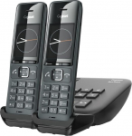 Gigaset Comfort 520HX Duo & Box 200A - 2 DECT-mobiili koos laadimisalusega - Elegantne juhtmeta telefon tipptasemel helikvaliteediga ja k&auml;ed-vabad funktsiooniga - DECT-baas toetab 6 telefonitoru musta v&auml;rvi.