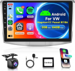 2G + 64G traadita Carplay Android 13 Autoradio 2 DIN VW Magotan/CC Passat B7/B6 2010-2015 10,1-tolline autoradio Androidiga Autonavigatsioon GPS WiFi Peeglilink Bluetooth FM/RDS raadio EQ SWC Tagumine
