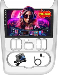 Autoraadio Renault Logan 1 Sandero 2009-2015/Dacia Duster 2010-2017, Android 2G+64G, Wireless Carplay & Android Car, raadio 2 DIN koos GPS/WiFi/Bluetooth/USB/RDS/FM mikrofoniga tagurdamine