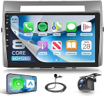 Rimoody 8 Core 6G + 128G 9-tolline autoraadio Toyota Corolla Verso 2004-2009, Carplay Wireless Android Auto FM/RDS/EQ/DSP Android 15 Sat Nav GPS 360&deg; Panoraamvaade Peegel Link Bluetooth tagurdamine