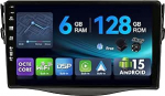 [6G + 128G, Octa-Core] - MSD autoradio Toyota RAV4 (2007-2012) Android 15 GPS navigatsiooniradio CarPlay Android auto roolijuhtimine Dual Band WiFi DSP DAB tagurduskaamera MIC 2 DIN 9-tolline