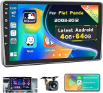 4G + 64G 9-tolline puuteekraaniga autoraadio Fiat Panda 2003-2012, raadio koos juhtmevaba CarPlay ja Android autoga, GPS, WiFi, Bluetooth, RDS, FM, USB, SWC, mikrofon, tagurduskaamera.