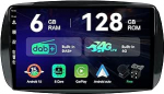 [6G+128G | Sisseehitatud DAB+ 4G] - MSD Autoradio Mercedes-Benz Smart 453 Fortwo (2014-2020) | Android 15 GPS raadio | CarPlay Android autojuhtimisseade DSP | Cam&eacute;ra MIC | Octa-Core 2 DIN 9