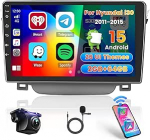 Hikity 2+64G autoraadio navigeerimine Hyundai i30 2011-2015 juhtmevaba Carplay Android auto peeglilinkiga, 9-tolline puuteekraaniga Android 15 raadio Bluetooth GPS WiFi EQ FM RDS SWC MIC tagurdamine