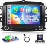 8 Core 4G + 64G autoraadio Android 15 Fiat 500L 2013-2019 jaoks, 7-tolline HD IPS puuteekraaniga autoraadio traadita Carplay Android auto GPS Wi-Fi Bluetooth USB FM RDS raadio tagurduskaameraga