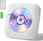 Gueray laua CD-m&auml;ngija Bluetooth CD-m&auml;ngija koos k&otilde;laritega koju 1800 mAh Kaasaskantav CD-m&auml;ngija AUX USB k&otilde;rvaklappide pesaga FM-raadio koos kaugjuhtimispuldiga Tolmukaitse LCD-ekraaniga lastele valge