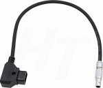 HangTon D-Tap P-Tap to 0B 2 Pin Male Right Angle toitejuhe Teradek Bolt Bond, Transvideo SmallHD 703 monitorile, Zacuto pildiotsijale, Z CAM E2 F6 S6 kaamerale ja EVF-le (sirge, 30cm)