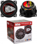 2 k&otilde;larid &uuml;hilduvad BOSS Audio Systems CH4230 CH 4230 3-Way Coaxial 10,00 cm 100 mm 4 tolli l&auml;bim&otilde;&otilde;t 112,5 Watt RMS ja 225 Watt Max 4 Ohm 90 dB SPL auto paari kohta