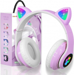 Bluetooth-k&otilde;rvaklapid lastele, t&uuml;drukute kassik&otilde;rvaklapid &uuml;le k&otilde;rvade koos LED-valgusega, kokkupandavad stereok&otilde;rvaklapid Bluetooth, traadita k&otilde;rvaklapid lastele mikrofoniga, mikro SD / TF, tahvelarvutile / mobiiltelefonile