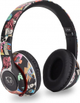 Gaming Headset Traadita HiFi Stereo Bluetooth peakomplektid v&auml;rviliste LED tuledega Lahe v&auml;rviline graffiti v&auml;limus Toetus BT m&auml;lukaardile AUX m&auml;ngija nutitelefonile tahvelarvutile