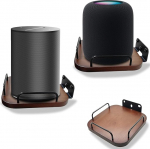 Counlisha universaalne k&otilde;larite seinakinnitus, kindlalt reguleeritav, t&otilde;eline puidust seinakinnitus, v&auml;ikesed k&otilde;laririiulid Bose, Homepod, JBL, Sonos, Sony, KEF, Google, Roku jaoks (p&auml;hkelpuu, 2 pakki)