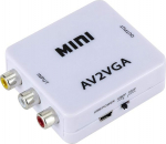 Docooler Mini AV A VGA videokonverter AV RCA CVBS to VGA videokonverter koos 3,5 mm heliga PC HDTV konverterisse