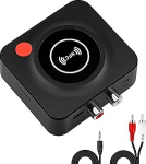 Bluetooth 5.1 Audio vastuv&otilde;tja stereos&uuml;steemi Bluetooth adapter AUX HiFi koos NFC RCA & TF kaardipesaga 10 m kaugus ja HiFi juhtmevaba audio vastuv&otilde;tja arvutile koos nutitelefonide ja tahvelarvutitega