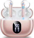 Bluetooth k&otilde;rvaklapid Traadita Bluetooth 5.4 k&otilde;rvaklapid 4 ENC m&uuml;rasummutusmikrofoniga, LED-ekraan ja 48 tundi m&auml;nguaega, HiFi Deep Bass juhtmevabad k&otilde;rvaklapid IPX7 veekindlad t&ouml;&ouml;ks ja &otilde;ppimiseks