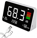 Decibel Meter, 30-130 dB Sound Level Meter, Portable dB Meter with Port Type C, Temperature, Humidity, Sound Level Meter ℃/℉
