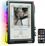 Divoom Times Frame - 10.1-Inch Wi-Fi 64GB Transparent Digital Photo Frame with IPS Display with Floating Effect and RGB Rotary Knob, 400+ Dials, Widgets and Pixel Art Community (Black)