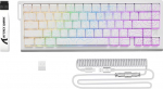ATTACK SHARK X68PRO HE Rapid Trigger Wireless Gaming Keyboard, 0.01mm RT t&auml;psus, magnetiline l&uuml;liti, 8000Hz, reguleeritav t&ouml;&ouml;tee, Snap Tap, RGB, C01 spiraalkaabel - valge