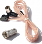 Bingfu FM/FM raadioantenni siseruumide antenni viskev antenn 75 Ohm koaksiaal&uuml;hendusega ja koaksiaalpistikuga F-liitmiku adapterile raadio Sherwood Yamaha Marantz Pioneer Oenon jaoks