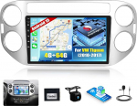 CAMECHO Android 15 Qualcomm 8 Core 4G+64G Autoradio f&uuml;r VW Tiguan (2010-2017) mit Carplay Android Auto Navi Dual WiFi 9-Zoll IPS Bildschirm mit Navi Bluetooth5.1 FM/RDS+R&uuml;ckfahrkamera