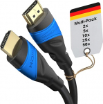 KabelDirekt - 8K & 4K HDMI kaabel - 5 x 4 m - arendatud Saksamaal - mis tahes HDMI kaabli seadistusele (10K, 8K @ 60Hz & 4K @ 120Hz, kiire HDMI koos Ethernetiga, Blu-ray, PS5, Xbox Series, Switch)