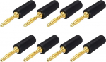 hankimise kaart Banaanipistikud 2mm 10A 6mm OD 26.5mm pikkusega k&otilde;larikaabli pistik Banaanipesa pistik k&otilde;larikaablile Audiokaabel Must 8 Pack