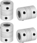 hankekaart Flexible Kupplungen, 6 mm kuni 10 mm, Gelenkverbinder aus Aluminiumlegierung, flexible Wellenkupplungen, Motorkupplung f&uuml;r 3D-Drucker, CNC-Maschine, Motorf&uuml;hrung, DIY-Encoder D25 x L 19 mm