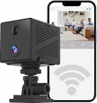 PEGATISAN WiFi mini siseruumide valvekaamera, 1080P HD kaasaskantav kaamera juhtmevaba PIR-anduriga, &ouml;ine n&auml;gemine ilma LED-ita, 2-suunaline heli, rakenduse juhtimine, kohalik ja pilvesalvestus, privaatsuskaitse