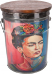 GURU SHOP Frida Vintage pr&uuml;gikasti puidust kaanega 40 x 33 x 33 cm