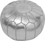 Maroko Pouffe jalahoidja Footstool Ottoman Faux Leather K&auml;sitsi &otilde;mmeldud k&auml;sitsi tikitud Marrakechi disainiga (ainult kate)