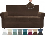 Velvet Stretch diivan Slipcovers (tume kohv, diivan)