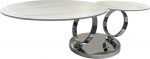 Riess Ambiente Design kohvilaud Tantsur&otilde;ngad &uuml;mmargune p&ouml;&ouml;ratav marmorist keraamiline metallist valge kroomi k&uuml;ljelaud