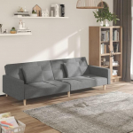 Diivanvoodi 2-kohaline 2 padjaga helehall kangas, Lounge diivan, diivanid ja diivanid, l&otilde;&otilde;gastav diivan, diivan elutuppa, diivan koos - 375799