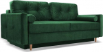 Fabryka Mebli Idźczak Diivanvoodi Pastella Diivan v&auml;ljapandav magamisfunktsioon voodikast - padjad voodipesu konteiner abimasin elutuba k&uuml;lalistetuba kaasaegne disain (Kronos 19 roheline)