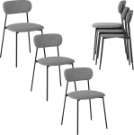 Lestarain s&ouml;&ouml;gitoa toolid, 6 tooli, k&ouml;&ouml;gitoolid, polsterdatud toolid, garderoobitoolid, s&ouml;&ouml;gituppa, k&ouml;&ouml;ki, elutuppa, metallist jalad, linane iste, tumehall