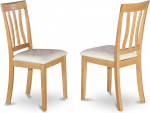 East West Furniture ANC-OAK-LC Antiikne k&ouml;&ouml;gi s&ouml;&ouml;gitoolide komplekt - 2 tamme m&ouml;&ouml;bli tooli - kunstnahaga polsterdatud puidust toolid.