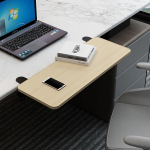 Verstellbare Tastaturablage unter dem Schreibtisch, zum Anklemmen auf Erweiterungsplattform, faltbare Tastaturablage f&uuml;r B&uuml;ro, ergonomische, platzsparende L&ouml;sung, passend f&uuml;r die meisten Schreibtische