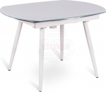 Stone s Kyoto neljakohaline pikendatav s&ouml;&ouml;gilaud, metall, valge, 120/180 x 90 x 76 cm
