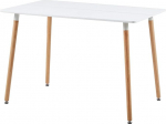 Ristk&uuml;likukujuline skandinaavia s&ouml;&ouml;gilaud MDF lauaplaadiga, p&ouml;&ouml;gipuust s&ouml;&ouml;gituppa, elutuppa, kontorisse, 110 x 70 x 74 cm, valge