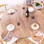 UMINEUX &uuml;mmargune vin&uuml;&uuml;l laudlina elastse servaga veekindel p&uuml;hkige puhtaks siseruumides Outdoor Patio sobib tabelite l&auml;bim&otilde;&otilde;duga 45-56 tolli (selge)