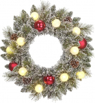 Black Box Trees Kaprun J&otilde;ulukingi p&auml;rg LED valgustusega Soe valge l&auml;bim&otilde;&otilde;t 45 cm Frosted Green Red