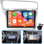 Qualcomm 8-tuumaline 4+64G Android autoradio VW Golf 7 MK7 2012-2020, traadita CarPlay ja Android auto, raadio IPS puuteekraaniga, Hi-Res DSP 32-EQ, WiFi GPS Bluetooth, tagurduskaamera