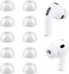 SOULWIT M&auml;luvaht k&otilde;rvaklapid AirPods Pro 3 (3. p&otilde;lvkond 2025), Pro3 asendusk&otilde;rvaklappide tarvikud (tuhavalge/XXS)