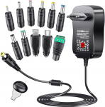 PChero 48W universaalne AC / DC toiteplokkide vahelduvvooluadapter koos 11tk adapteriotsikutega, 5V 6V 7.5V 9V 12V 15V 19V 20V 2.5A 4A, sisaldab Mini & Micro USB pistik, koduelektroonika ja LED ribadeks