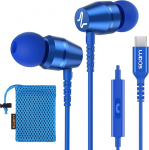 LUDOS OMNITONE USB C k&otilde;rvaklapid, 5-aastane garantii iPhone 17 16 15 Pro Max Plus Air Samsung Galaxy S24 S23 Ultra S22 S21 FE S20 A53 A54, USB Type C k&otilde;rvaklapid mikrofoniga In-Ear koos kaabliga iPadile