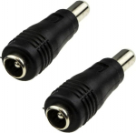 DRUT 2tk 5,5 mm x 2,1 mm emane 2,5 mm isane alalisvoolu adapteri kaabli muundur must