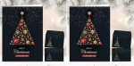 Edition Colibri 10 Weihnachtskarten: Festliche Weihnachtskarte im Set mit Umschlag, elegante Klappkarten mit Christbaum-Motiv, christmas tree, happy new year (11133) (Packung mit 2)