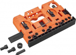 Blum Universal Drilling Jig | Kastis&uuml;steemidele Tandembox, Metabox, Legrabox & Merivobox ning Aventos Front Fittings I T&auml;pne puurimis&scaron;abloon eesmiste liitmike ja sahtlite m&auml;rgistamiseks ja eelpuurimiseks.