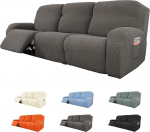 Upgraded Couch Covers - Liegesofabezug, 1-, 2-, 3-Sitzer-Liegesofabez&uuml;ge, Stretch-All-Inclusive-Couchbez&uuml;ge for 3 Kissen, Vier Jahreszeiten-Liegesofa-Schonbez&uuml;ge, waschbar(GRAU,Chaise Lounge)
