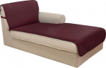 U-NICE HOME Sectional Diivan Cover koertele, Chaise Longue, p&ouml;&ouml;rduv diivanikate, lemmikloomade m&ouml;&ouml;bli kaitsja elastse reguleeritava rihmaga (Chaise Lounge, Burgundia / Tan)